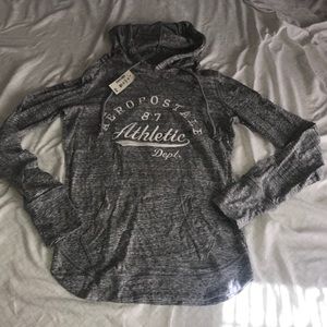 AEROPOSTALE GREY SHIRT HOODIE NWT